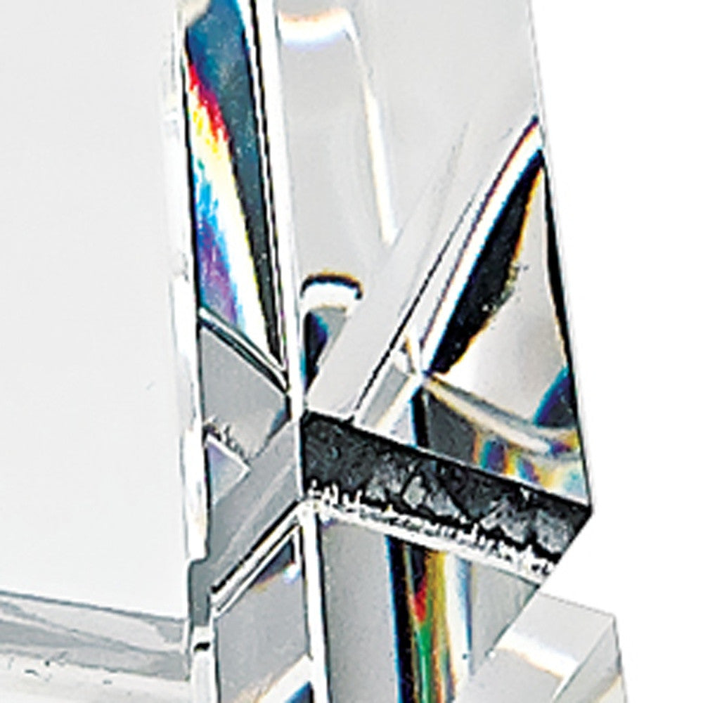 12" Clear Crystal Obelisk Statue-5