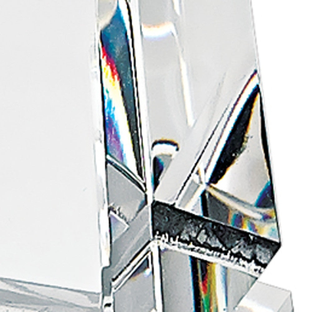 12" Clear Crystal Obelisk Statue-3