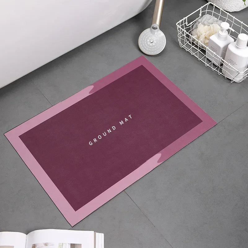 1PC Bathroom Bath Mat 40*60CM Non Slip Home Bathroom Rug Super Absorbent Shower Carpet Fast Drying Carpet Shower TubDoormat