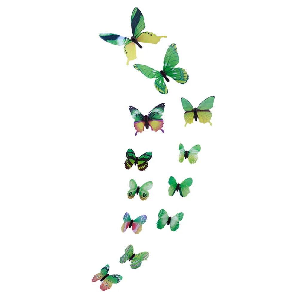 12pcs Luminous Butterfly Decal Art Wall Stickers Room Magnetic Home Decor butterflies glowing stickers stars shine in the dark
