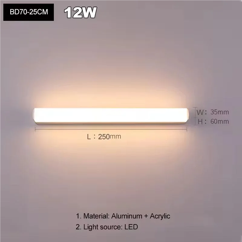 Simple and Convenient Installation of LED Mirror Headlights Bathroom Living Room Kitchen Furniture Lighting Decorative Light