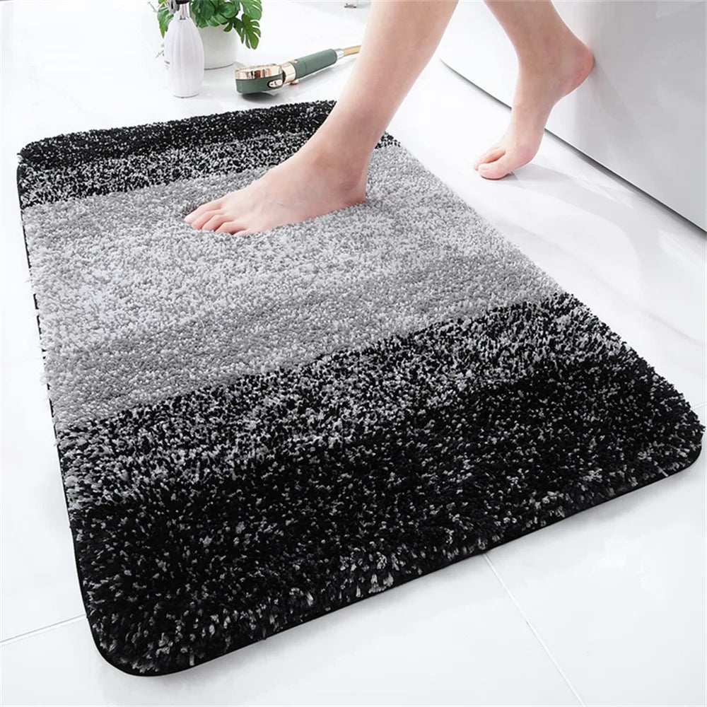 Olanly Absorbent Bath Mat Bathroom Rug Shower Pad Non-Slip Bedroom Wash Carpet Soft Thick Living Room Plush Foot Mat Floor Decor