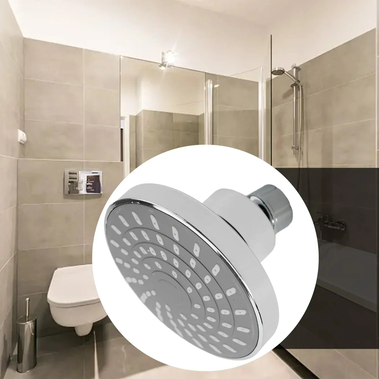 1pcs Shower Head Sprayer High Pressure Adjustable Rainfall ABS Structure Wall-Mounted Bathroom Fixture Faucet Accessories