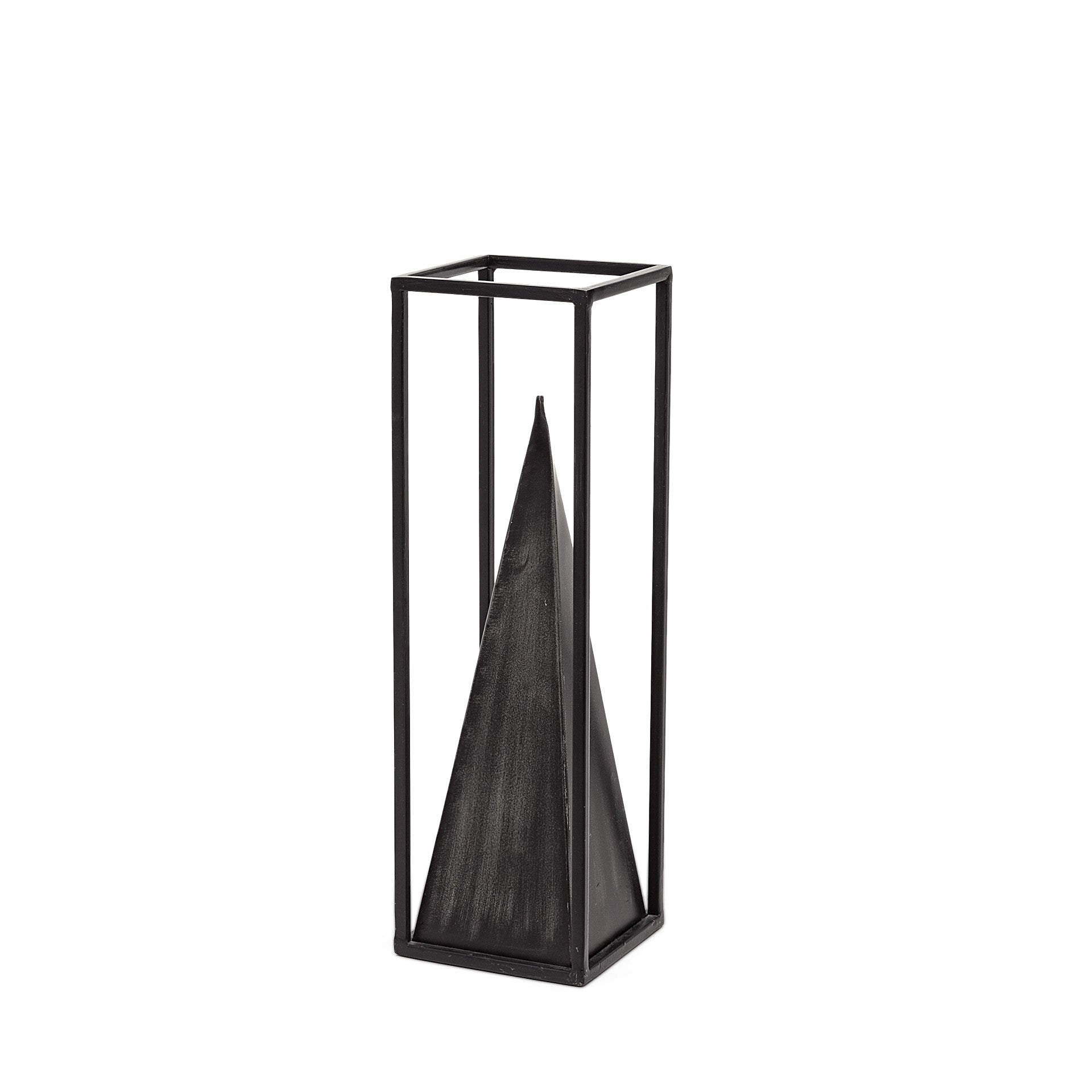13" Black Metal Tabletop Sculpture-1