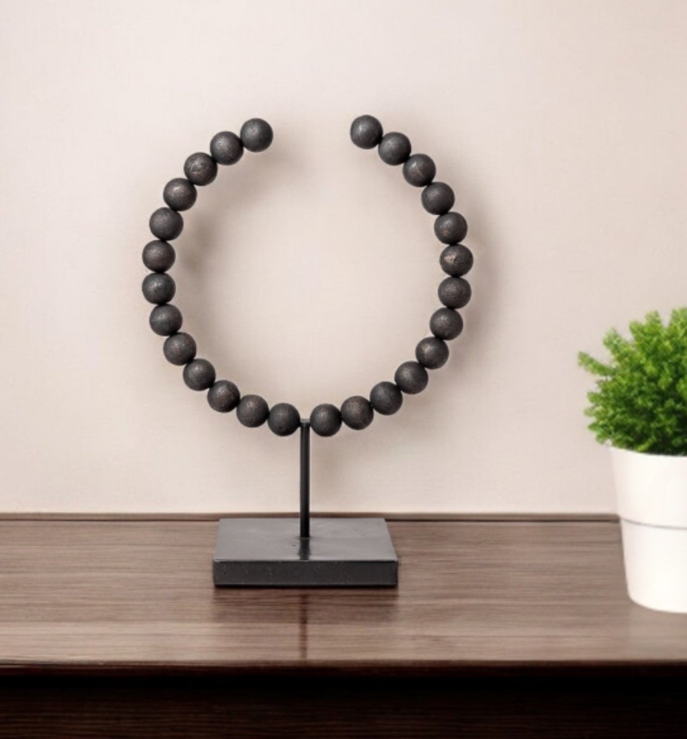 Black Beaded Sculpture-0