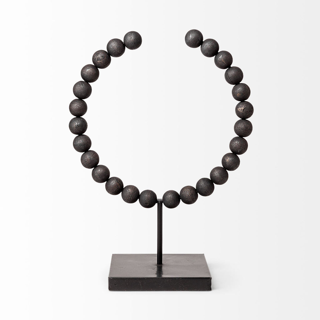 Black Beaded Sculpture-2