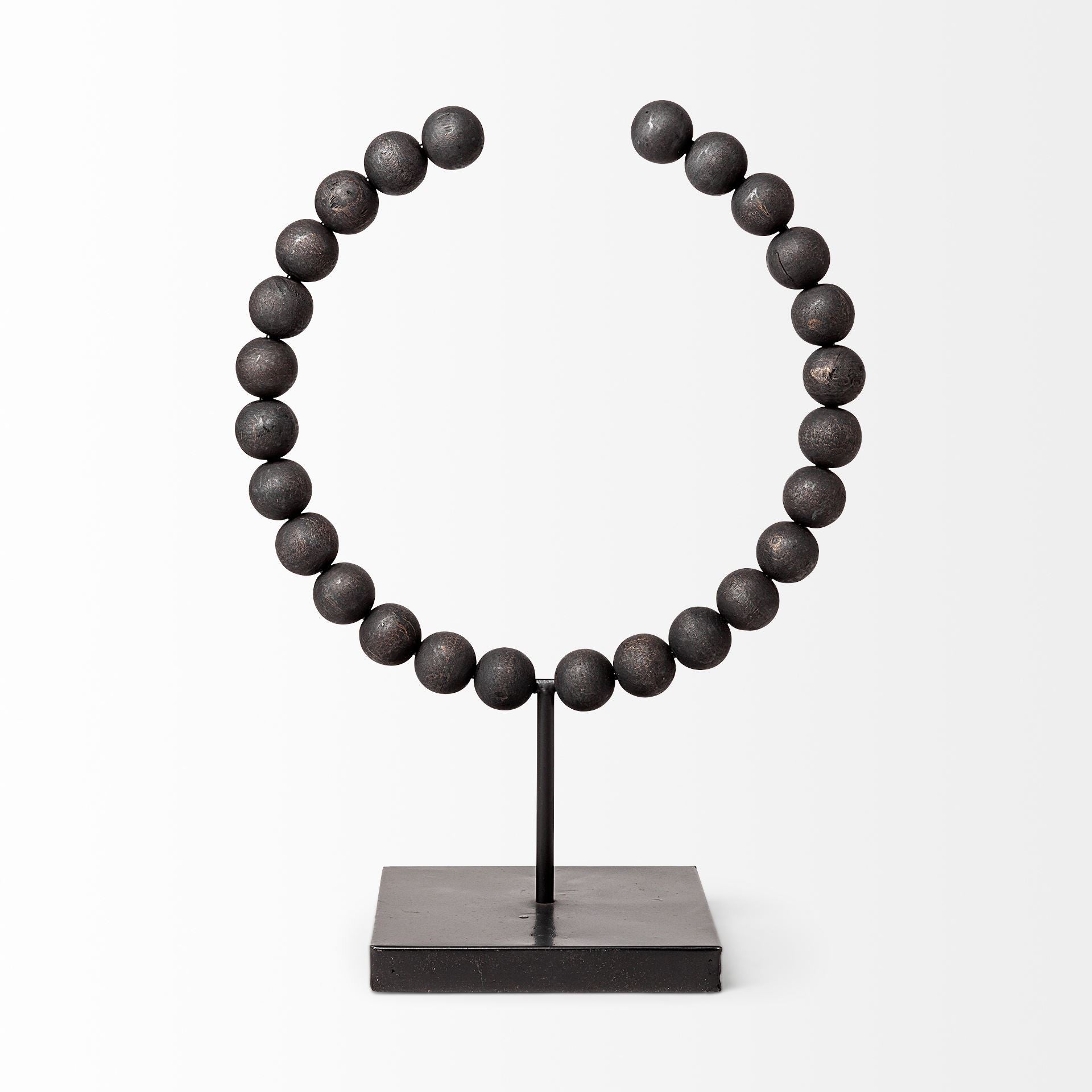 Black Beaded Sculpture-2