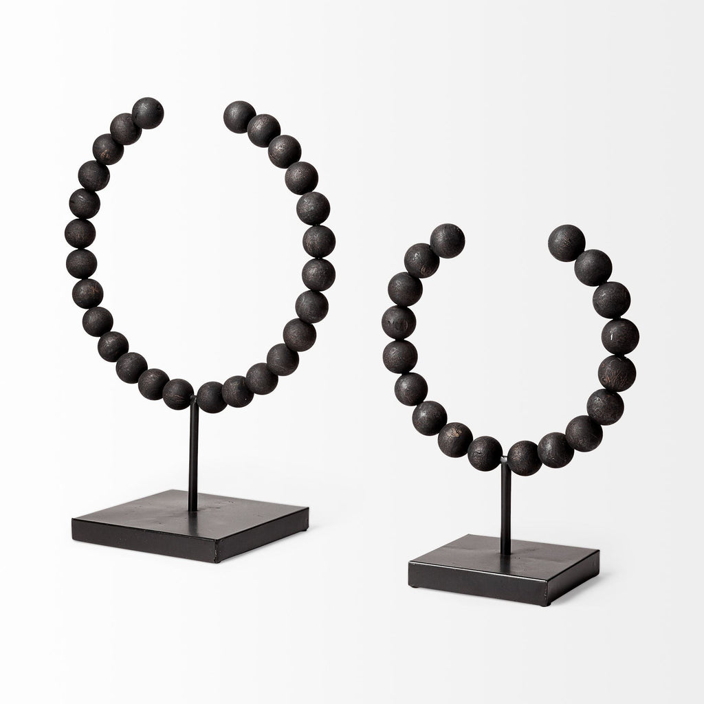 Black Beaded Sculpture-4