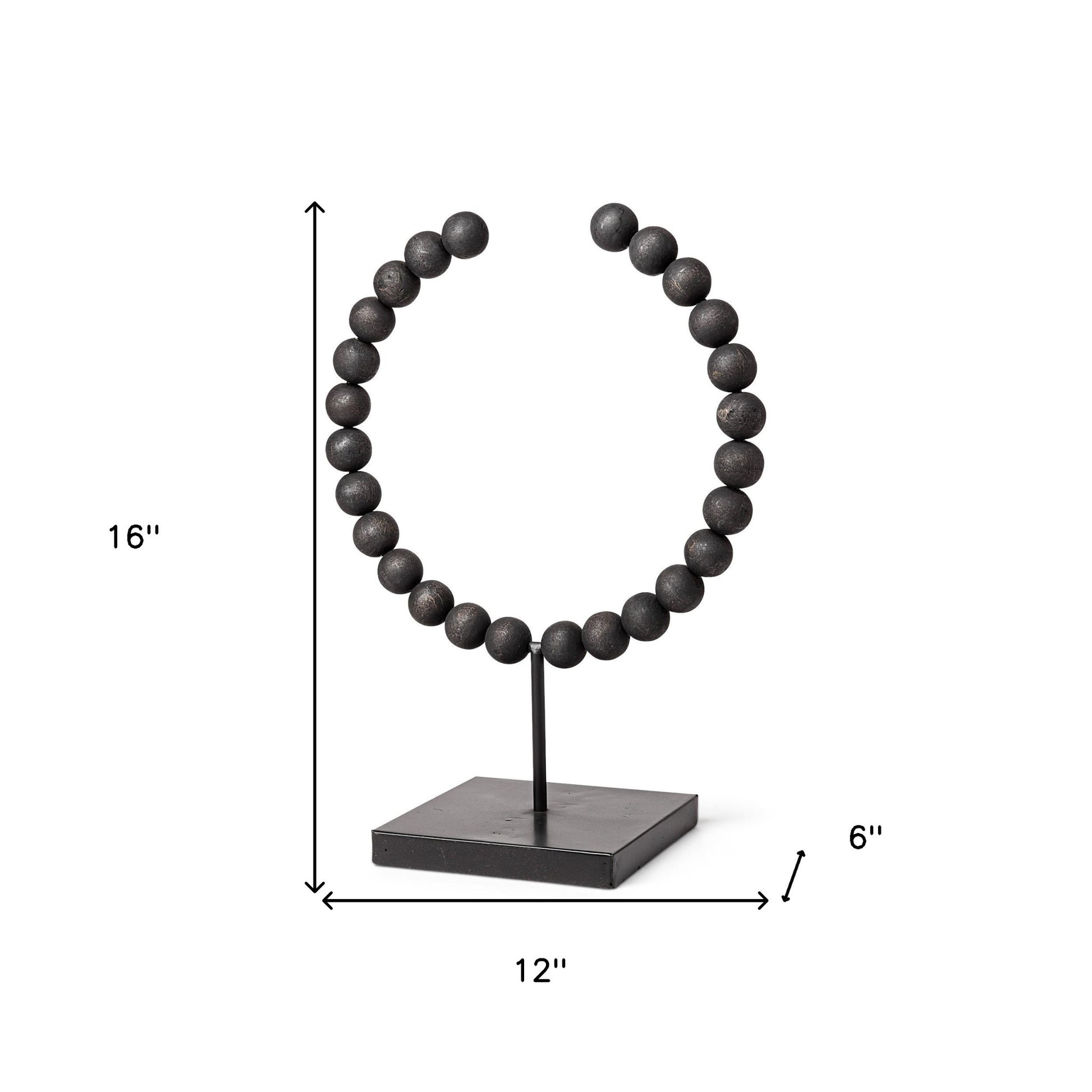 Black Beaded Sculpture-7