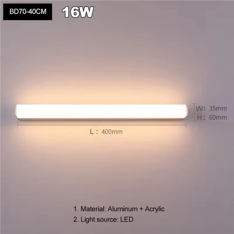 Simple and Convenient Installation of LED Mirror Headlights Bathroom Living Room Kitchen Furniture Lighting Decorative Light