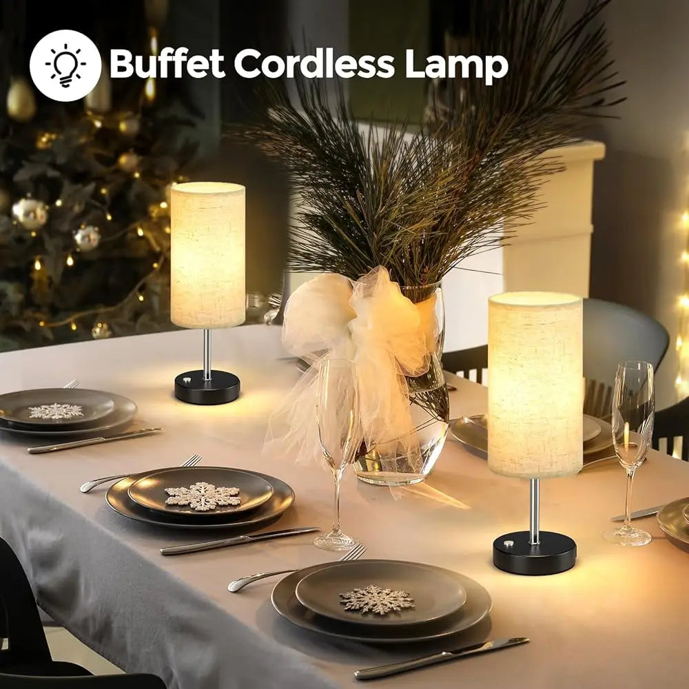 Cordl Lamp Rechargeable 1 Pack, 14.3In Buffet Cordl Table Lamp For Living Room Restaurant, 3 Way Dimmable Touch Control Battery