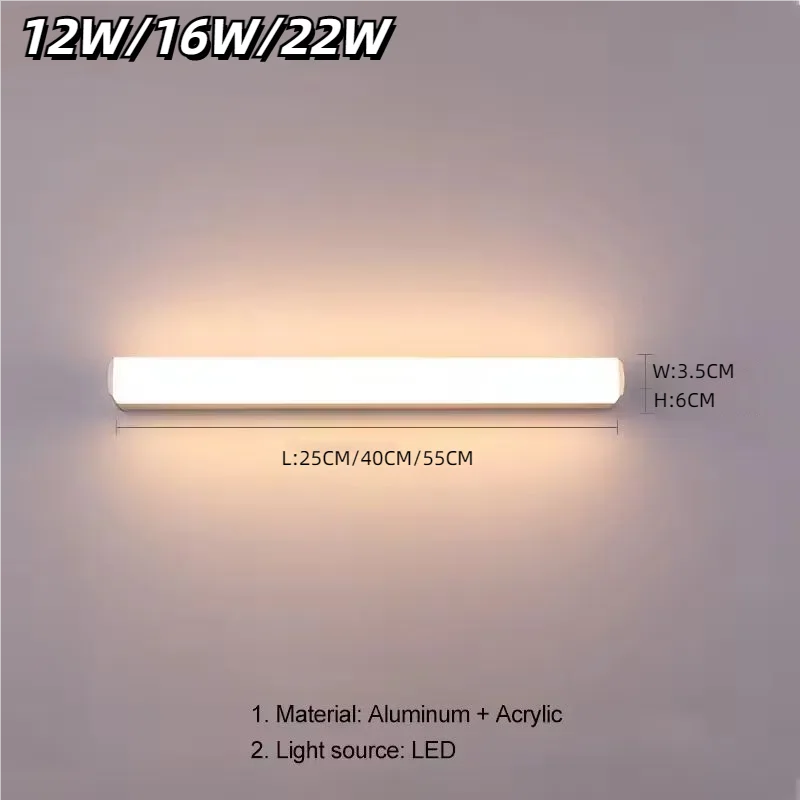 Simple and Convenient Installation of LED Mirror Headlights Bathroom Living Room Kitchen Furniture Lighting Decorative Light