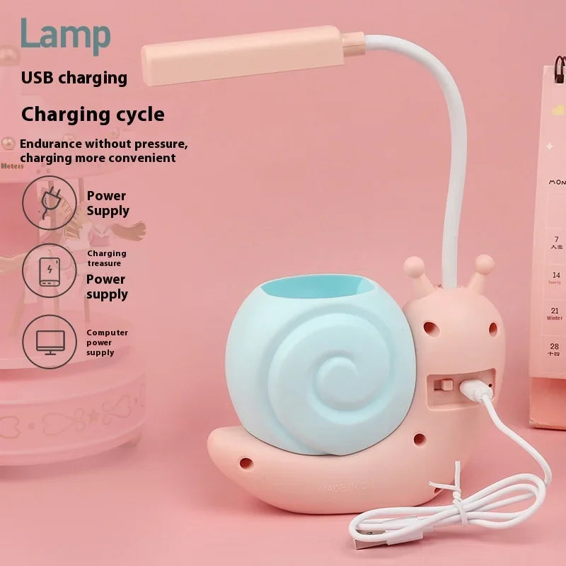 Cartoon Creative Learning Desk Lamp Led Rechargeable Eye-care Desk Lamp Kindergarten Children Small Gift Bedroom Household