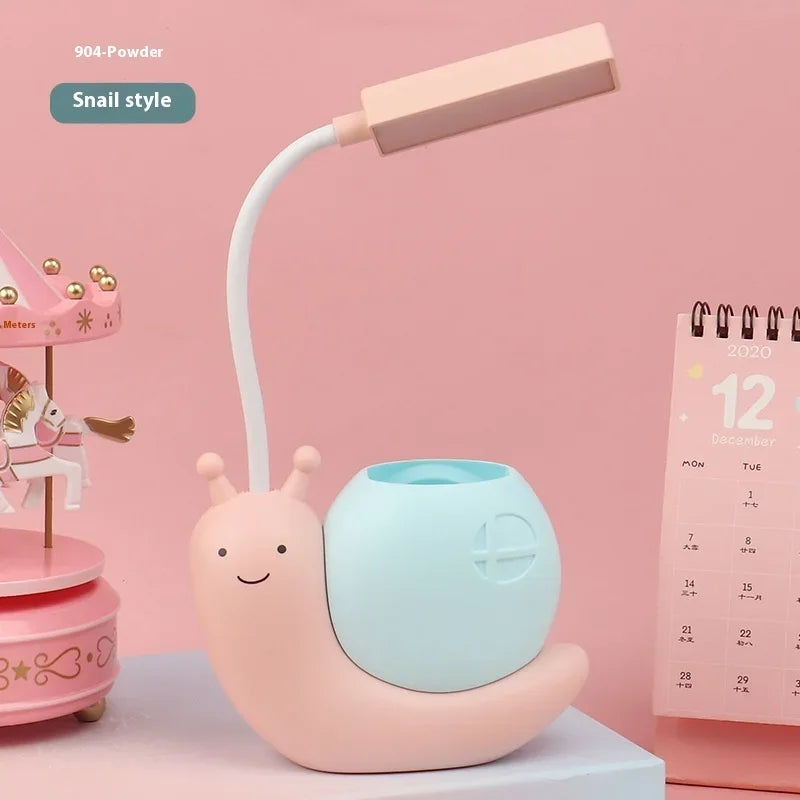 Cartoon Creative Learning Desk Lamp Led Rechargeable Eye-care Desk Lamp Kindergarten Children Small Gift Bedroom Household