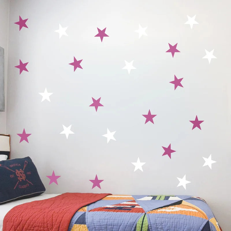 New 45/24pcs Cartoon Starry Wall Stickers For Kids Rooms Home Decor Little Stars Wall Decals Baby Nursery DIY Vinyl Art Mural