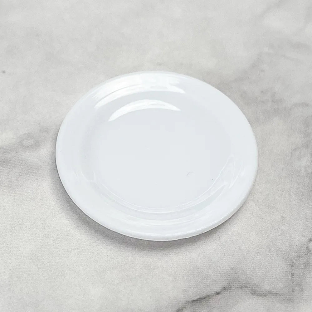 5Pcs Miniatures Plastic Mini Food Plates Kitchen Toy Durable Simulation Dining Plate Tableware Model