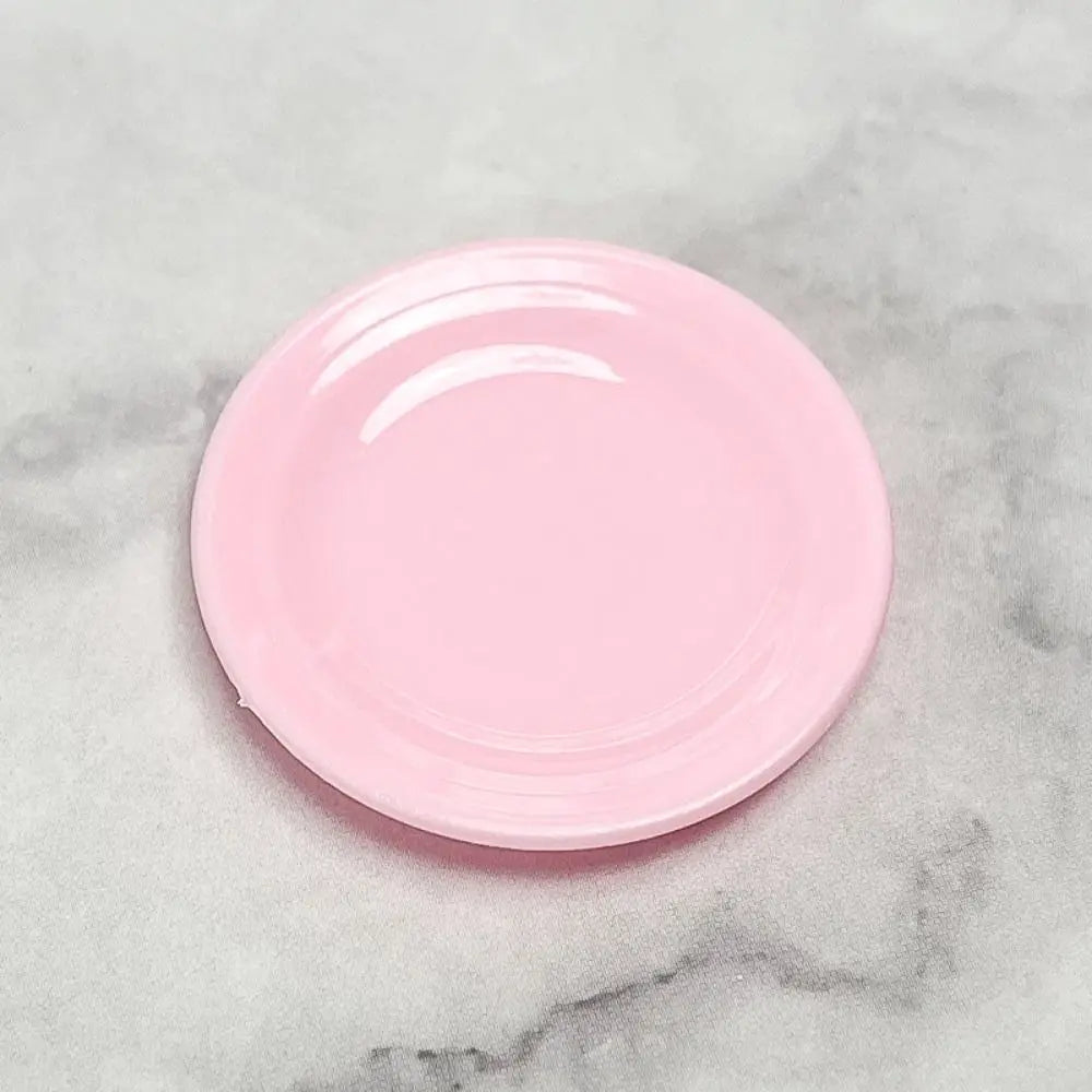 5Pcs Miniatures Plastic Mini Food Plates Kitchen Toy Durable Simulation Dining Plate Tableware Model