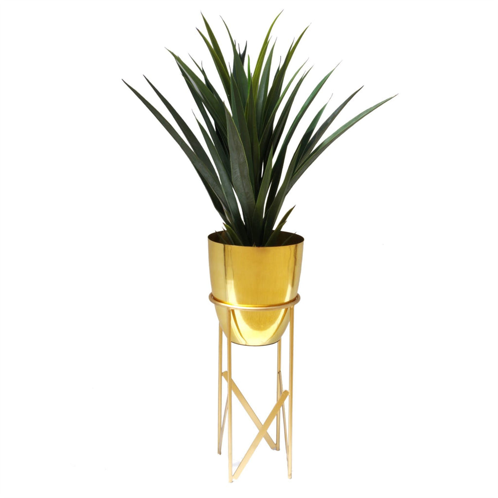 Tropical Artificial Plants 60cm Spiky Tropical Yukka Potted Faux Plants-3