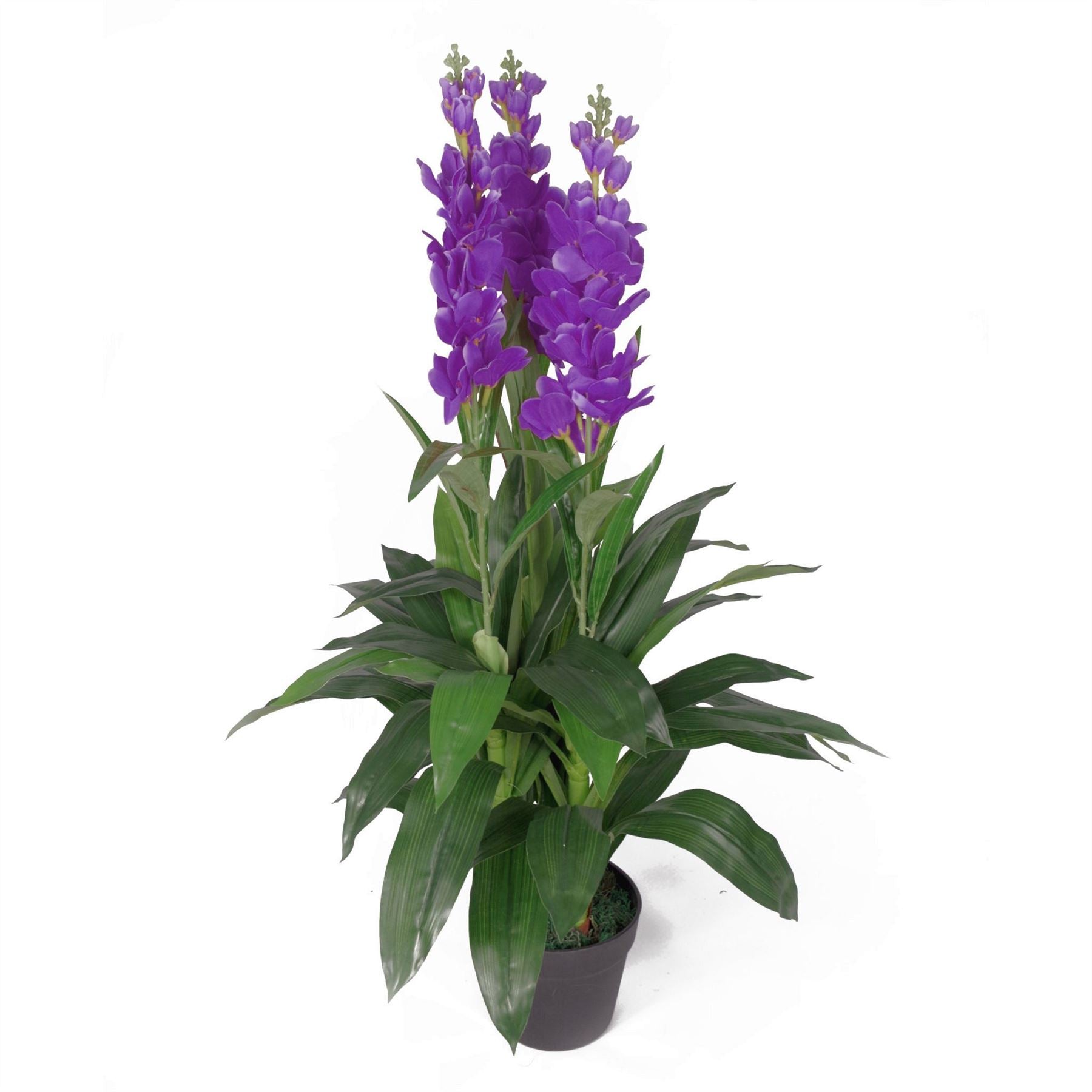 Artifical Orchid Plant 100cm Lilac 100cm Realistic Faux House Plants Flowers-0