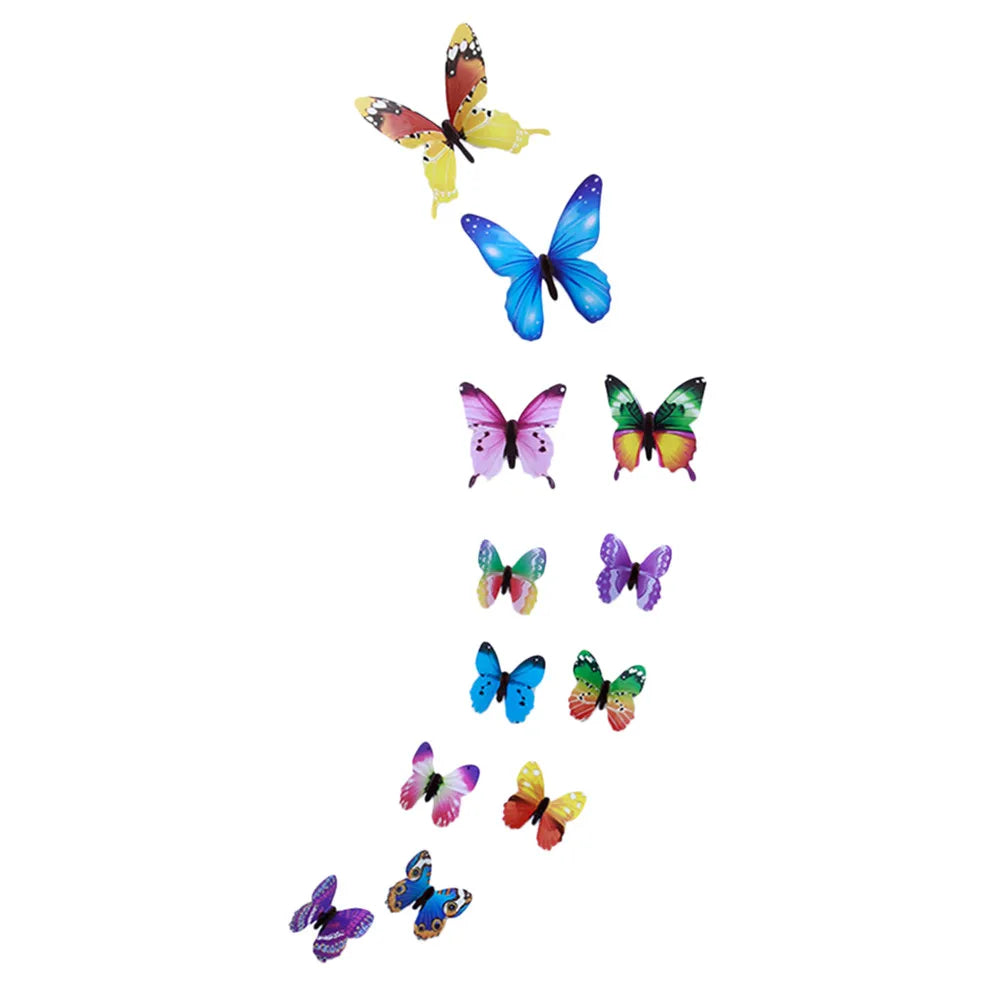 12pcs Luminous Butterfly Decal Art Wall Stickers Room Magnetic Home Decor butterflies glowing stickers stars shine in the dark
