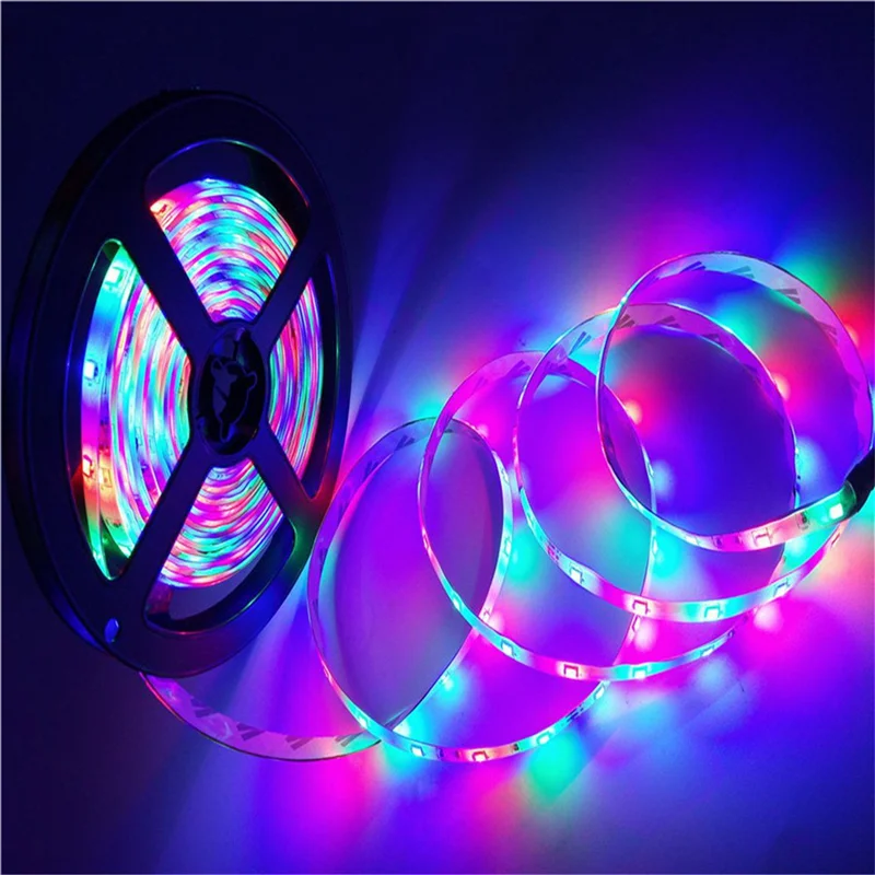 -FQYL 5M RGB Light Strip 3528 300LED Flexible LED Strip Light With 44 Key Remote+Controller For Christmas Living Room Bedroom