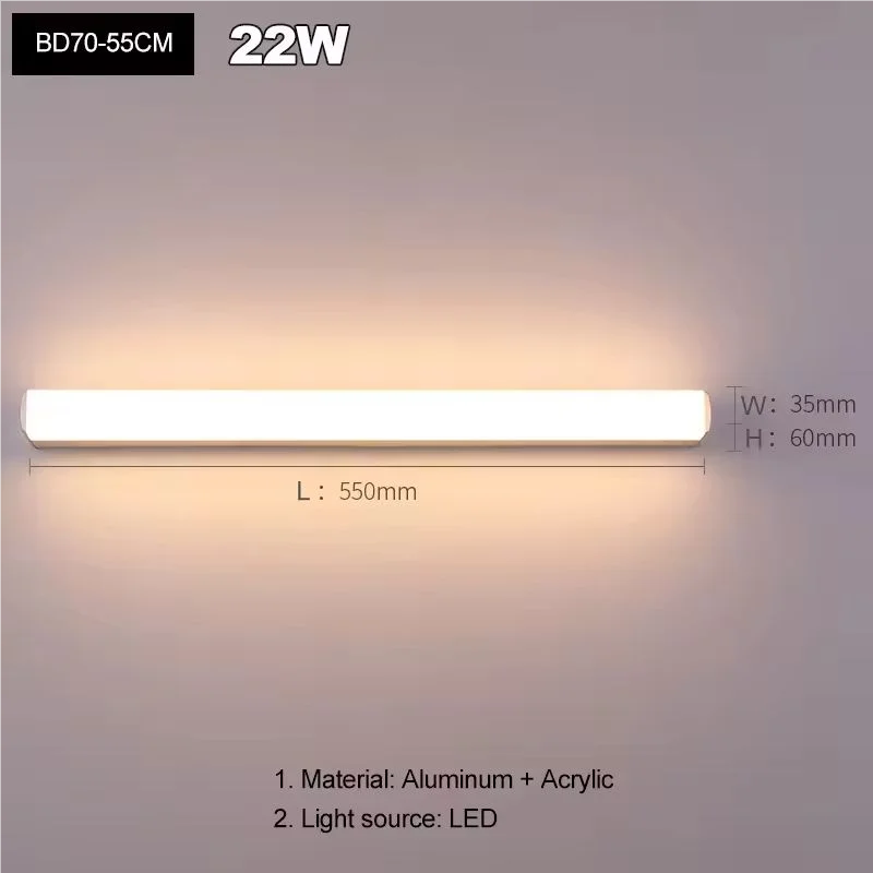 Simple and Convenient Installation of LED Mirror Headlights Bathroom Living Room Kitchen Furniture Lighting Decorative Light