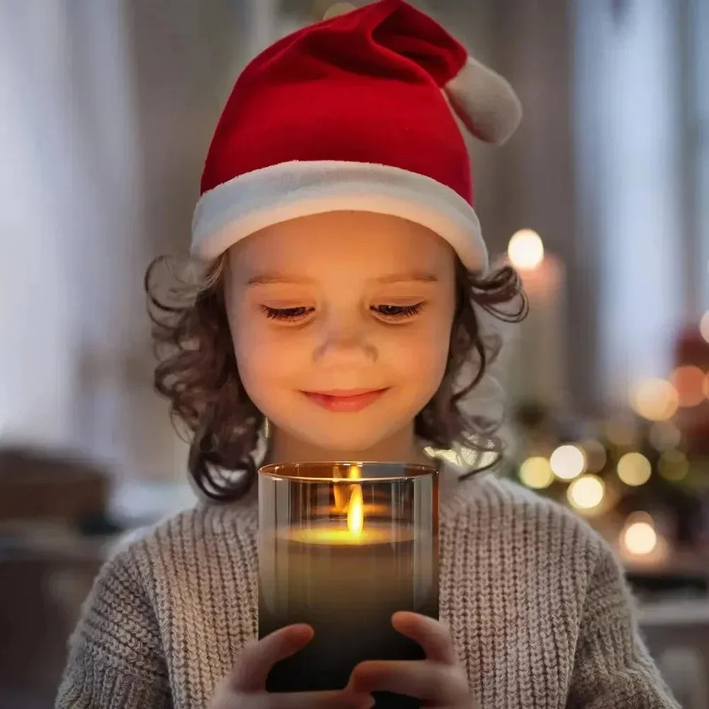 3pcs/set LED Flameless Candles Tealight with Remote Control Battery Flickering Fake Tealight for Wedding Party Christmas Decor
