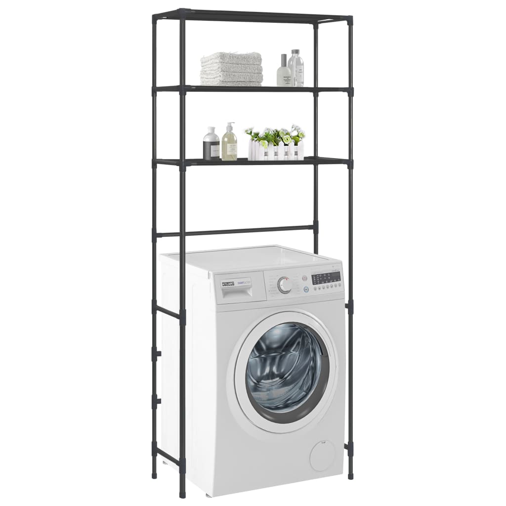 vidaXL Storage Shelf Freestanding 3-Tier Washing Machine Storage Organizer-5