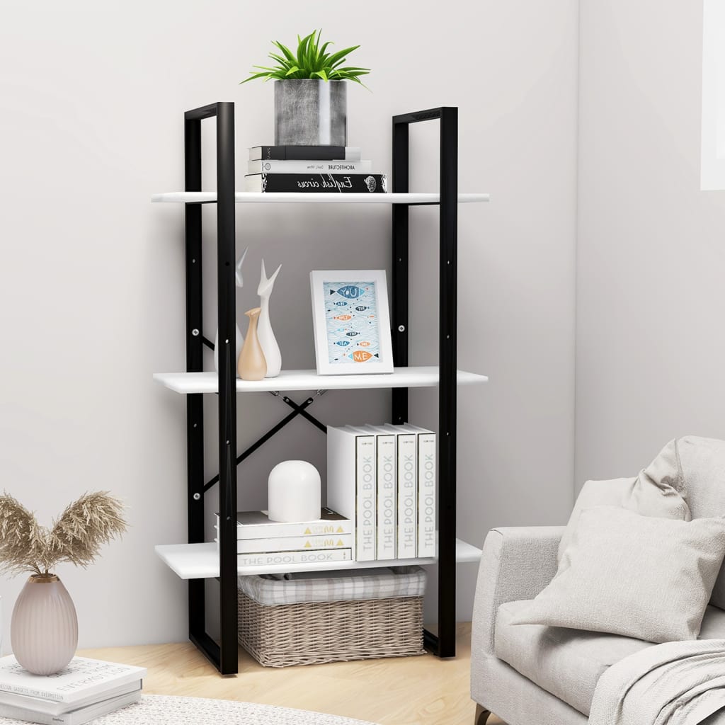 vidaXL Storage Shelf White 23.6"x11.8"x41.3" Engineered Wood-5