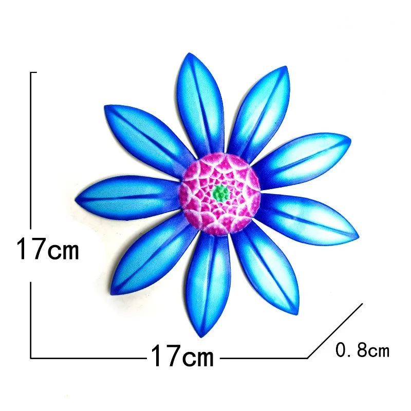 1/2/4pcs Metal Flower Wall Decoration Wall Art Hanging Decoration Home Garden Garden Outdoor Decoration (4 Colors Optional)
