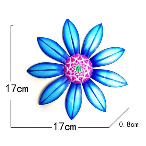 1/2/4pcs Metal Flower Wall Decoration Wall Art Hanging Decoration Home Garden Garden Outdoor Decoration (4 Colors Optional)