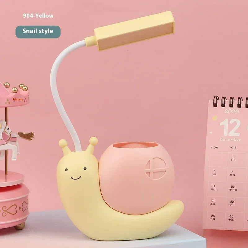 Cartoon Creative Learning Desk Lamp Led Rechargeable Eye-care Desk Lamp Kindergarten Children Small Gift Bedroom Household