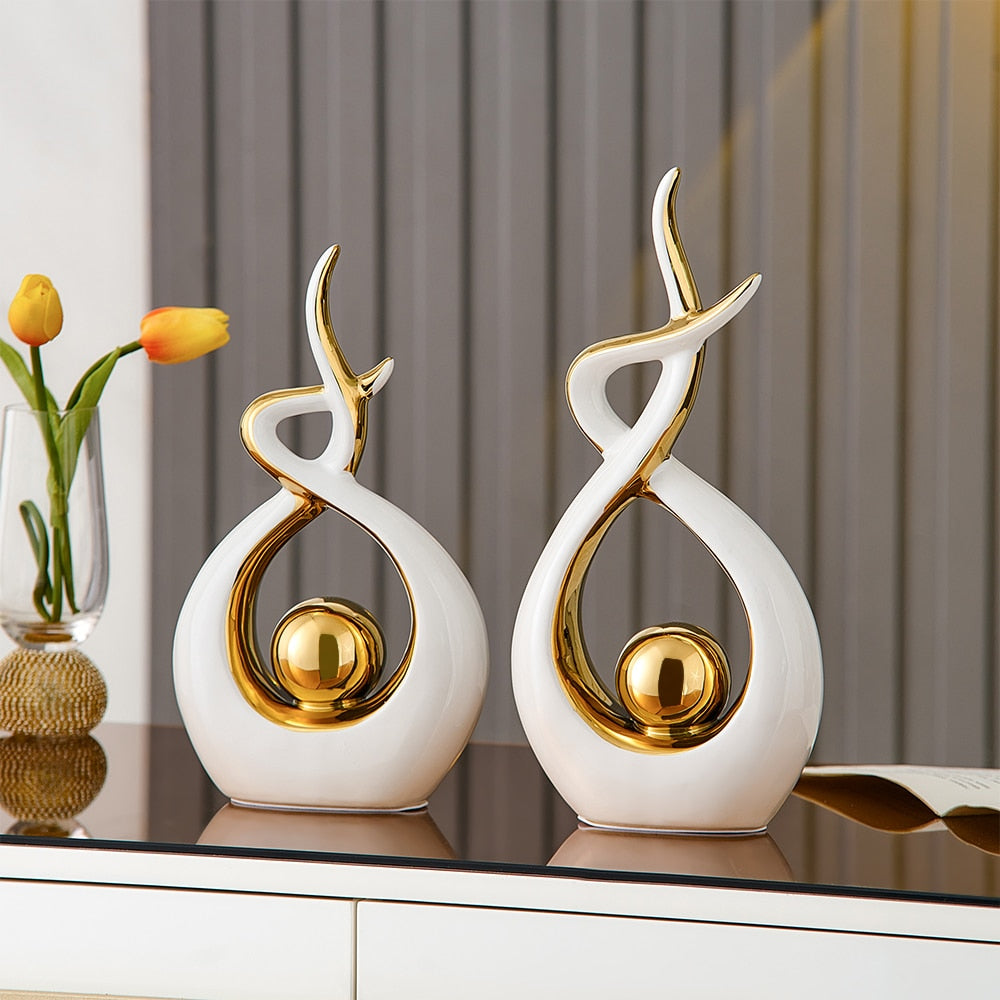 Abstract Sculpture Ceramic Statue Home Décor Figurines-2