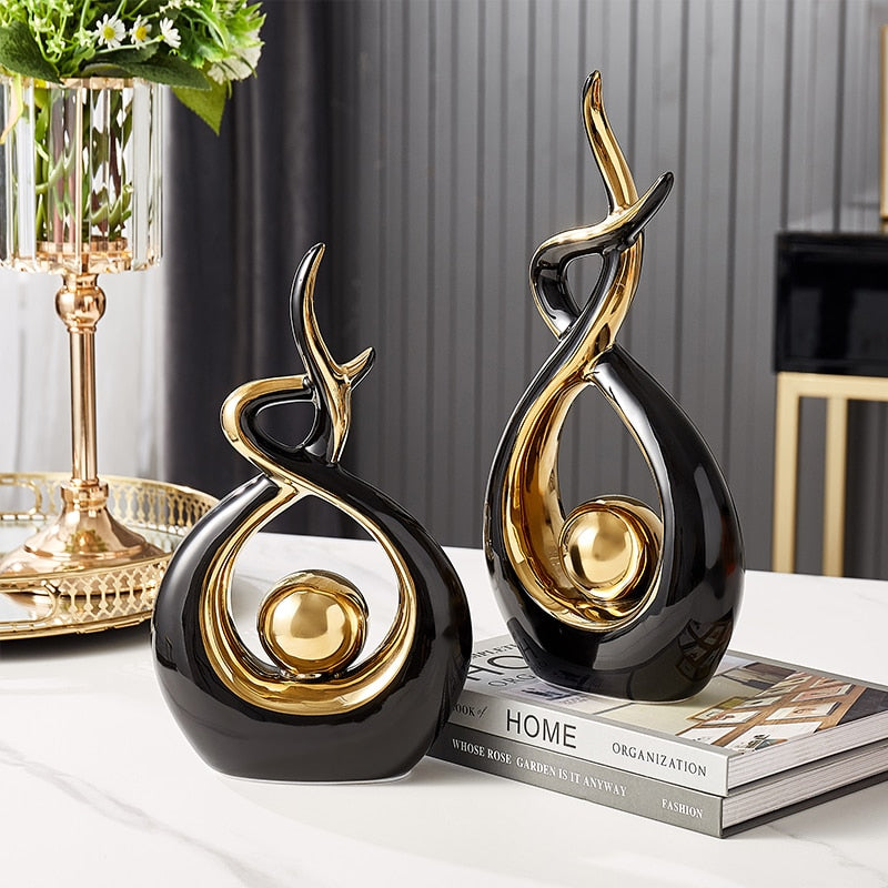 Abstract Sculpture Ceramic Statue Home Décor Figurines-4