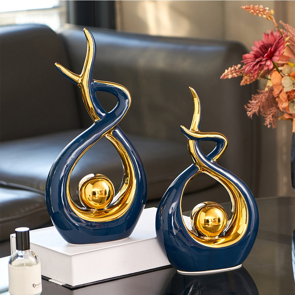 Abstract Sculpture Ceramic Statue Home Décor Figurines-3