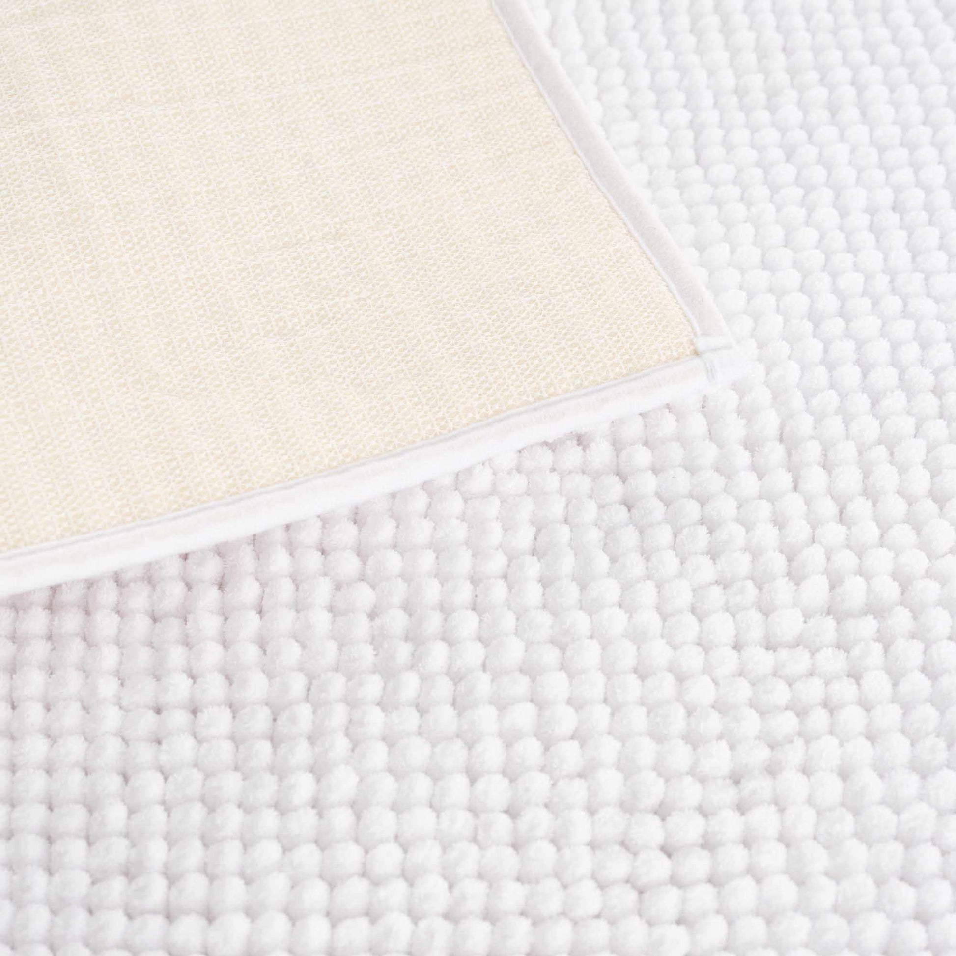 Washable Bath Mat, White-4
