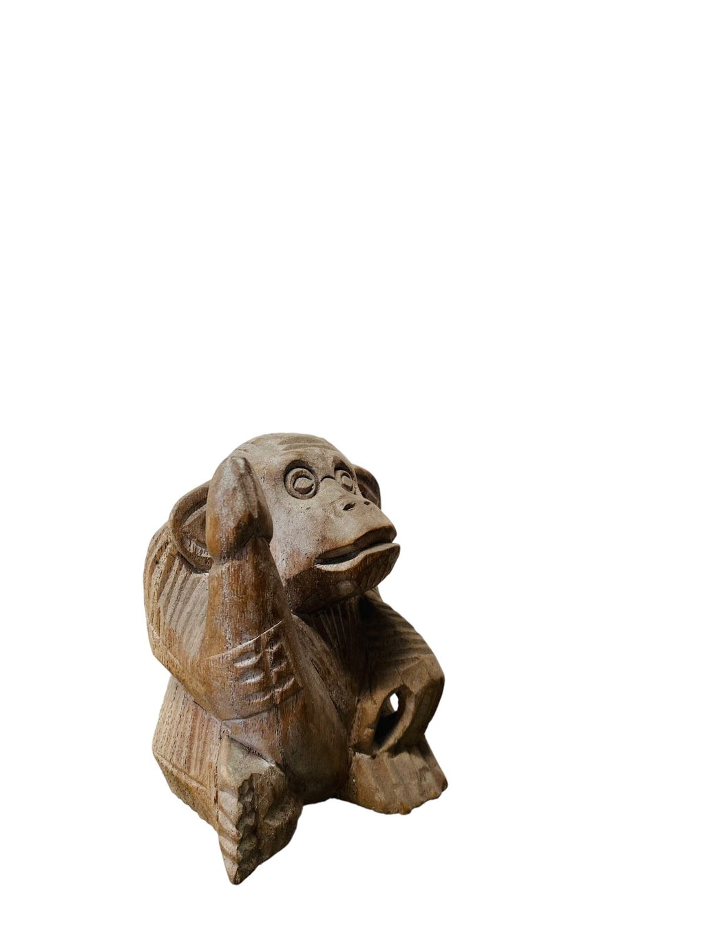 Small Didi Chimpanzee Wooden Statue-1