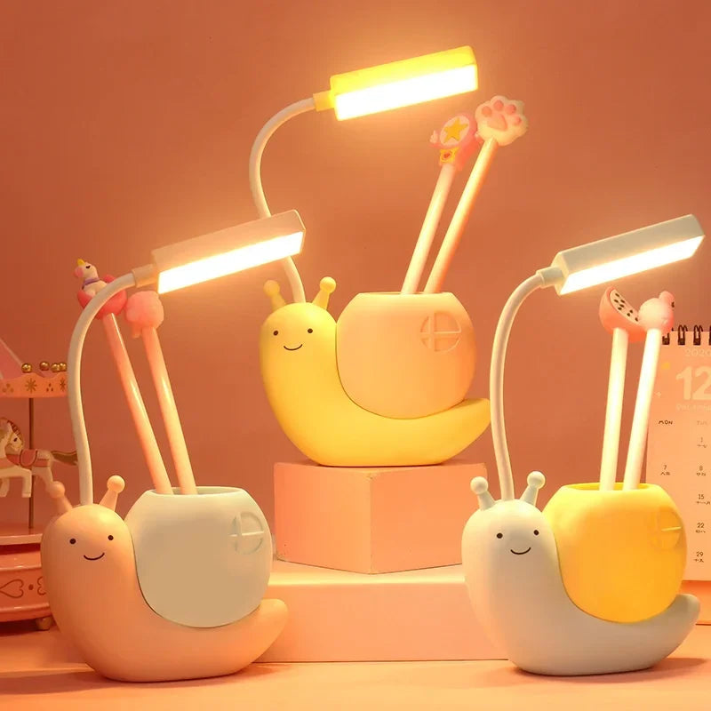 Cartoon Creative Learning Desk Lamp Led Rechargeable Eye-care Desk Lamp Kindergarten Children Small Gift Bedroom Household