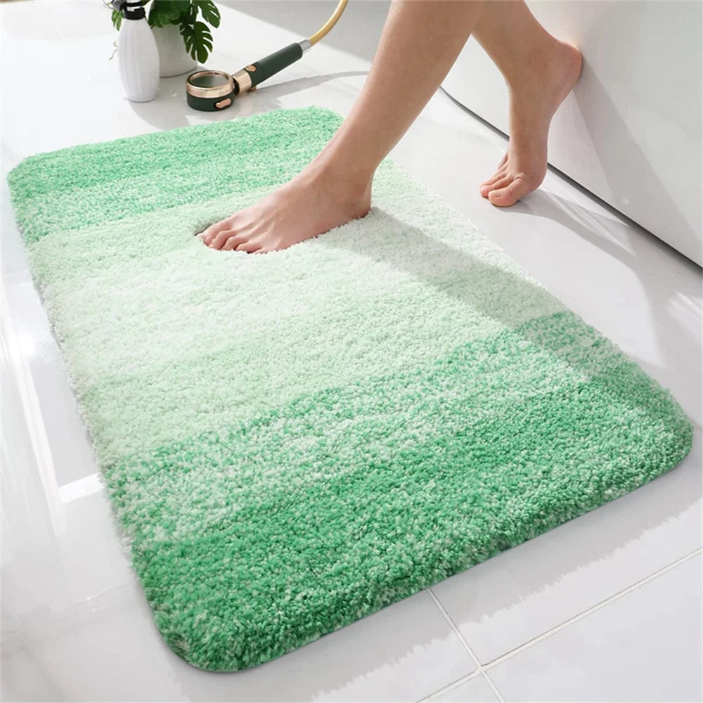 Olanly Absorbent Bath Mat Bathroom Rug Shower Pad Non-Slip Bedroom Wash Carpet Soft Thick Living Room Plush Foot Mat Floor Decor