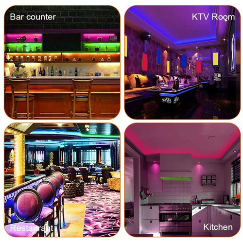 -FQYL 5M RGB Light Strip 3528 300LED Flexible LED Strip Light With 44 Key Remote+Controller For Christmas Living Room Bedroom