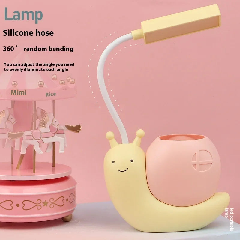 Cartoon Creative Learning Desk Lamp Led Rechargeable Eye-care Desk Lamp Kindergarten Children Small Gift Bedroom Household