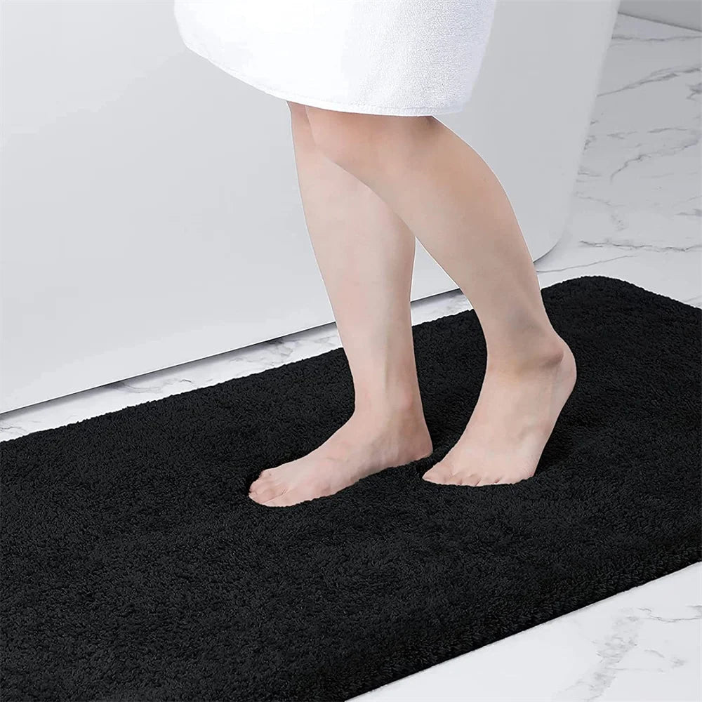 Olanly Absorbent Bath Mat Bathroom Rug Shower Pad Non-Slip Bedroom Wash Carpet Soft Thick Living Room Plush Foot Mat Floor Decor