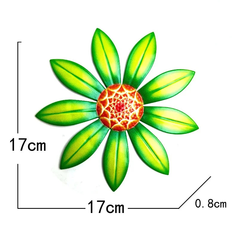 1/2/4pcs Metal Flower Wall Decoration Wall Art Hanging Decoration Home Garden Garden Outdoor Decoration (4 Colors Optional)