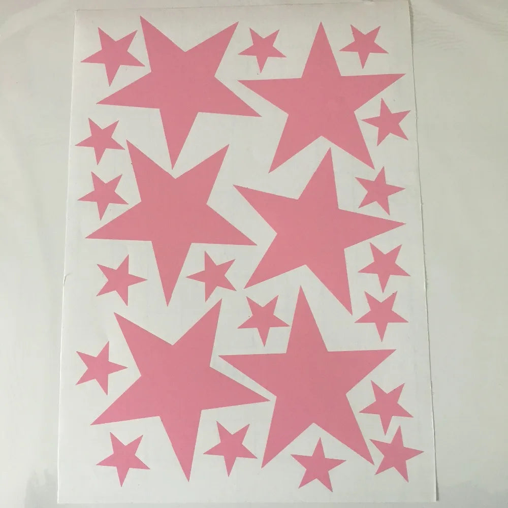New 45/24pcs Cartoon Starry Wall Stickers For Kids Rooms Home Decor Little Stars Wall Decals Baby Nursery DIY Vinyl Art Mural