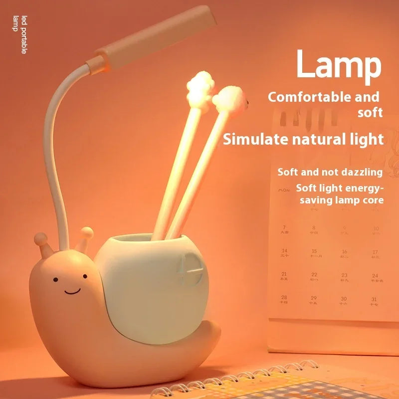 Cartoon Creative Learning Desk Lamp Led Rechargeable Eye-care Desk Lamp Kindergarten Children Small Gift Bedroom Household