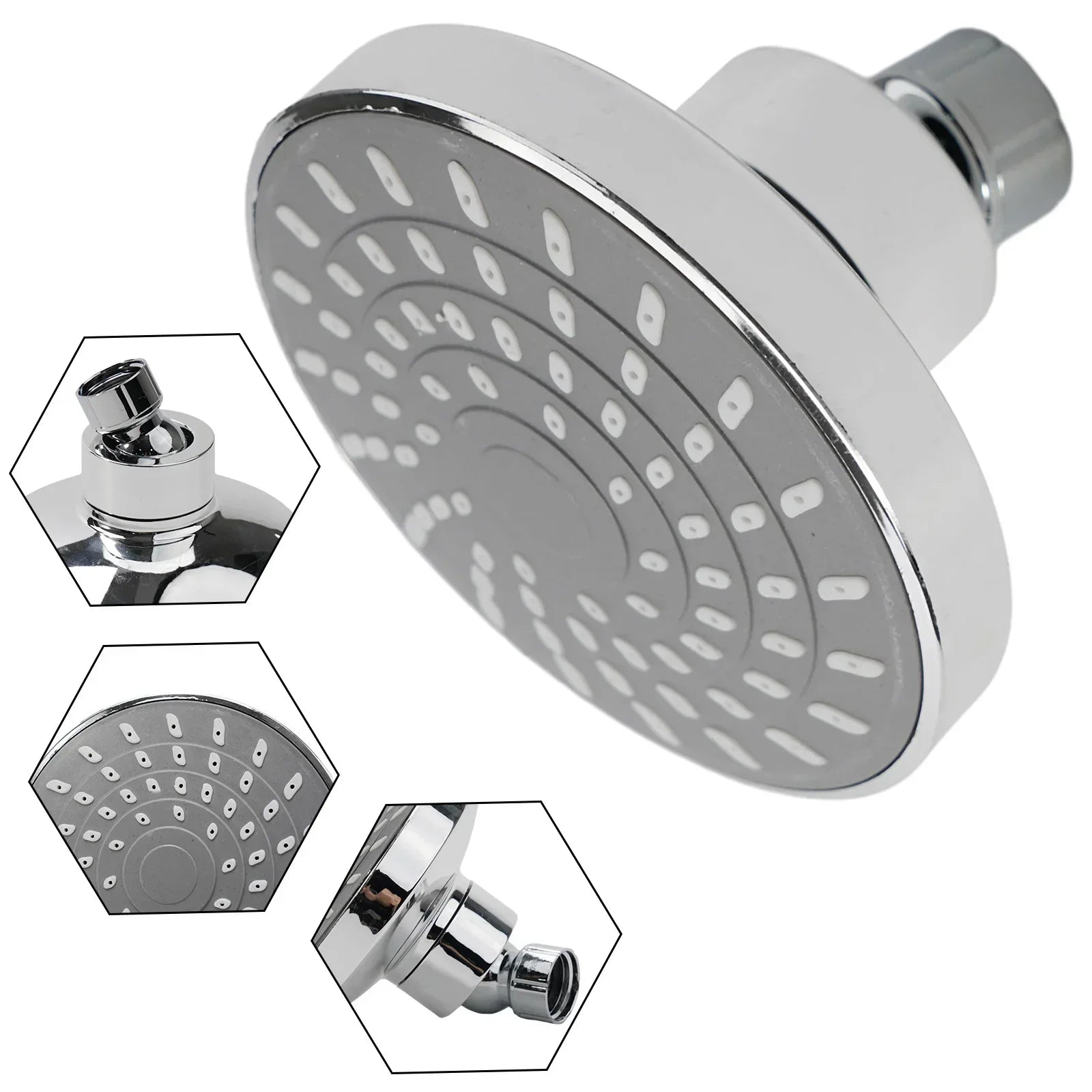 1pcs Shower Head Sprayer High Pressure Adjustable Rainfall ABS Structure Wall-Mounted Bathroom Fixture Faucet Accessories
