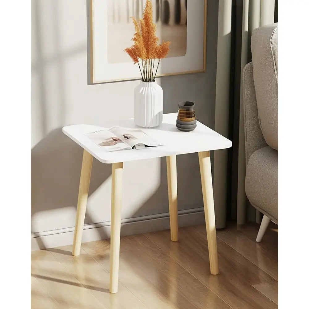 Side Table, Small Table, Modern Home Decor Bedside Table For Living Room Bedroom Balcony Office,Easy To Assemble（White）