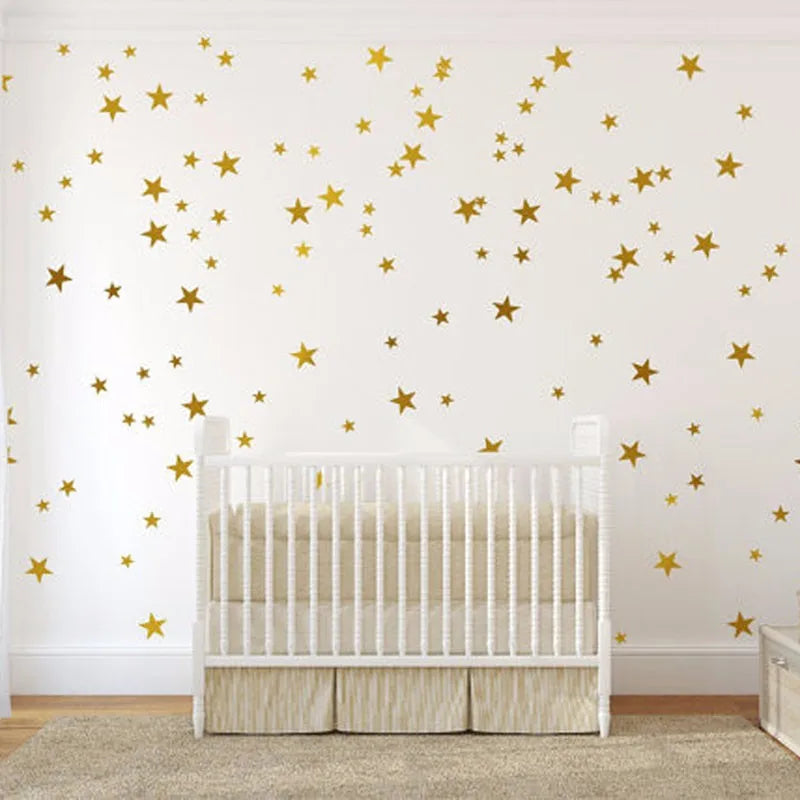 New 45/24pcs Cartoon Starry Wall Stickers For Kids Rooms Home Decor Little Stars Wall Decals Baby Nursery DIY Vinyl Art Mural