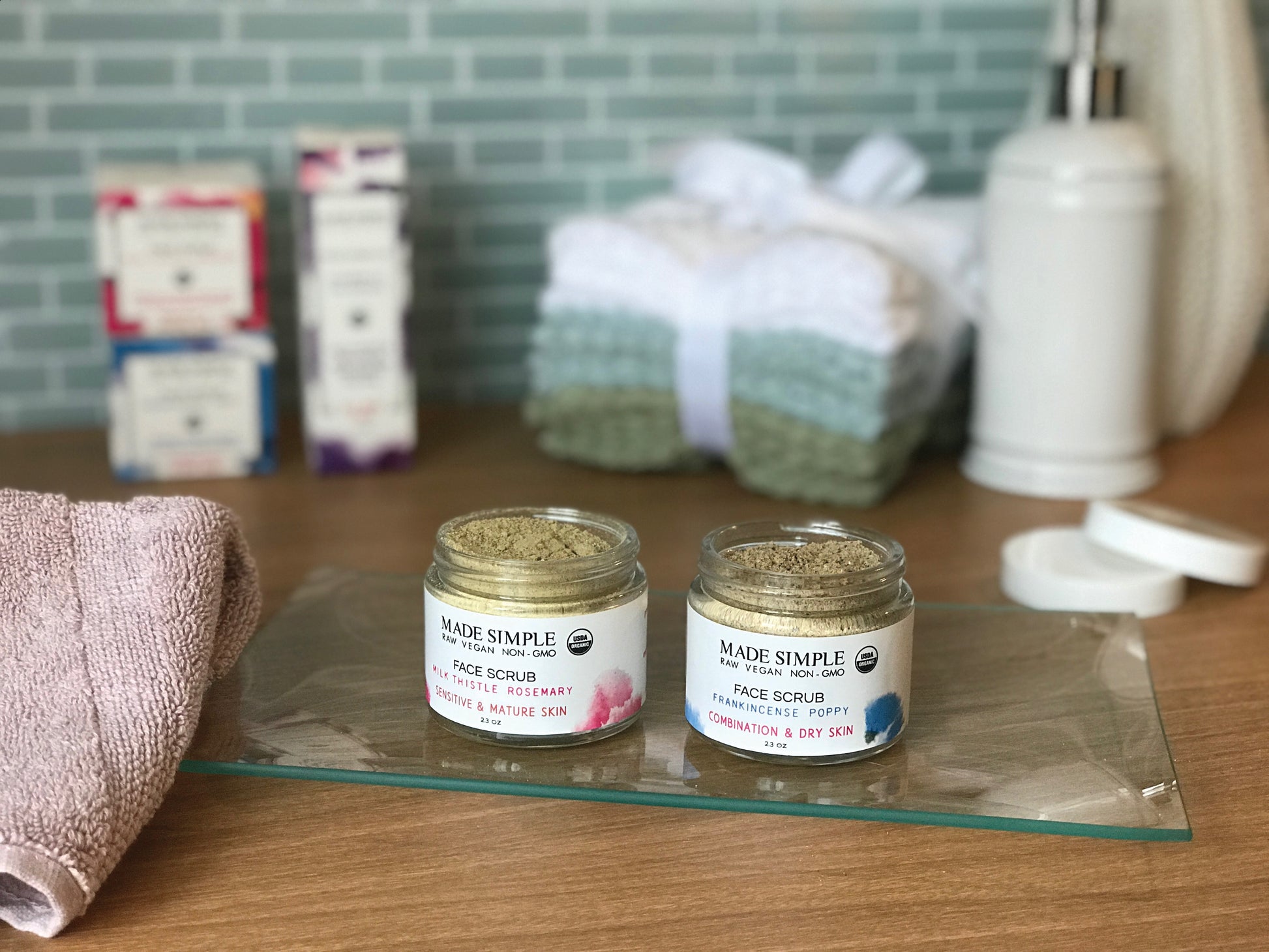 Milk Thistle Rosemary Face Scrub for Sensitive/Mature Skin - Certified Organic, Vegan & Cruelty-free-6