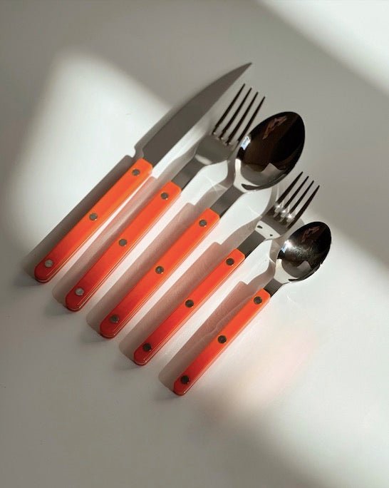 Set Of 10 Pcs French Dopamine Cutlery Flatware - Bistrot Style Silverware Set-5
